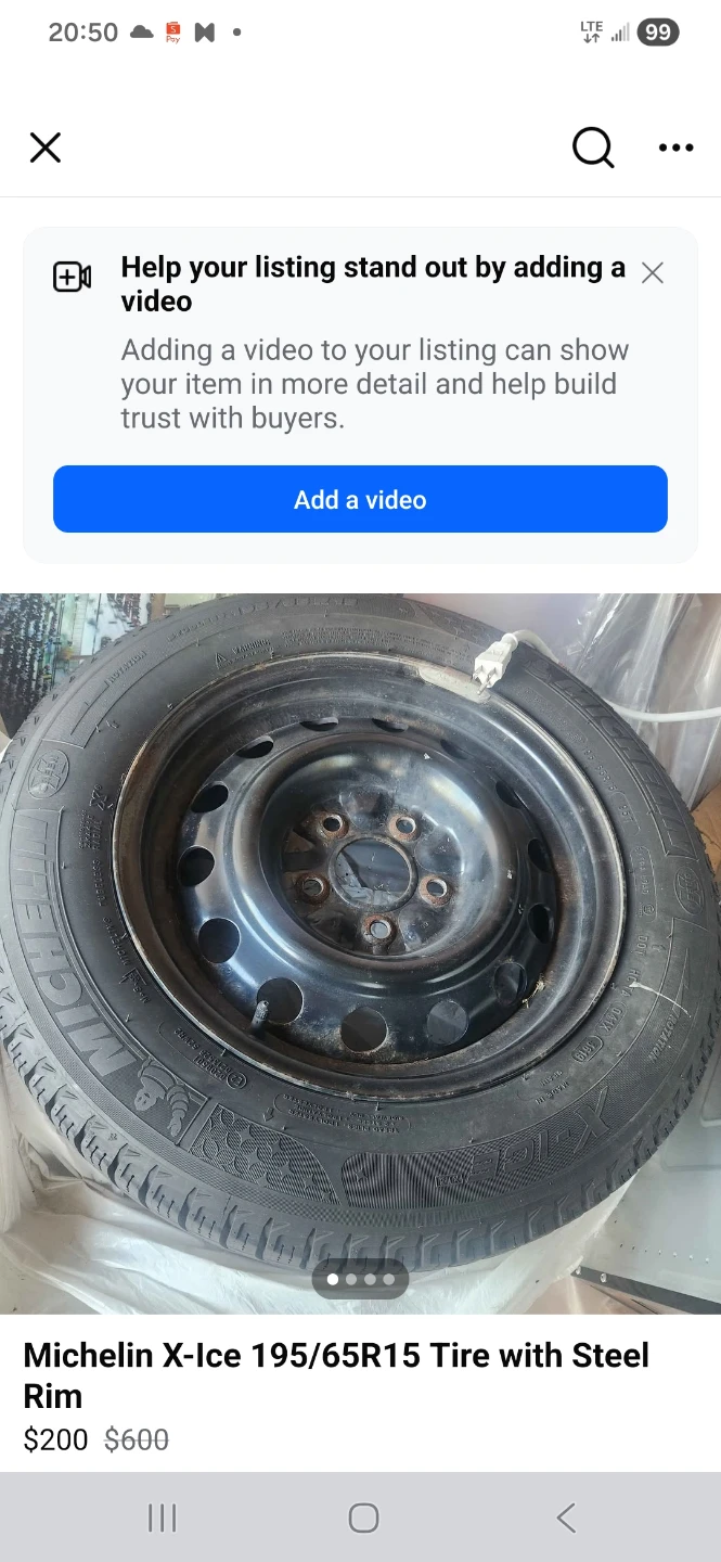 Michelin X-Ice 195/65R15 Winter Tire with Steel Rim - photo 4