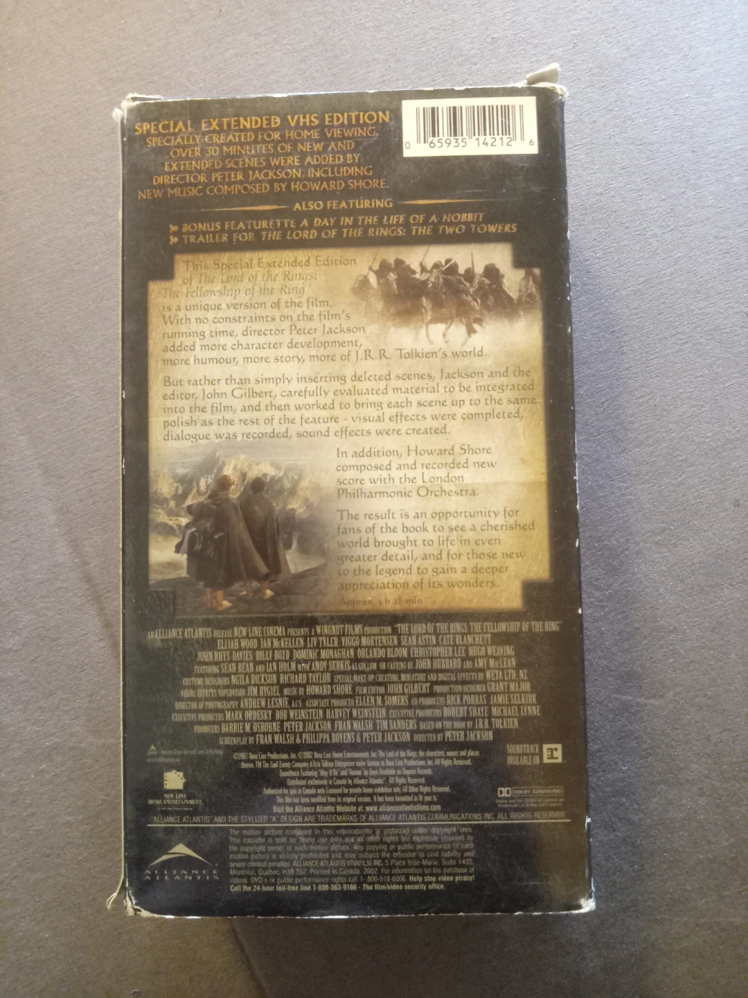 The Lord of the Rings: The Fellowship of the Ring VHS - photo 2