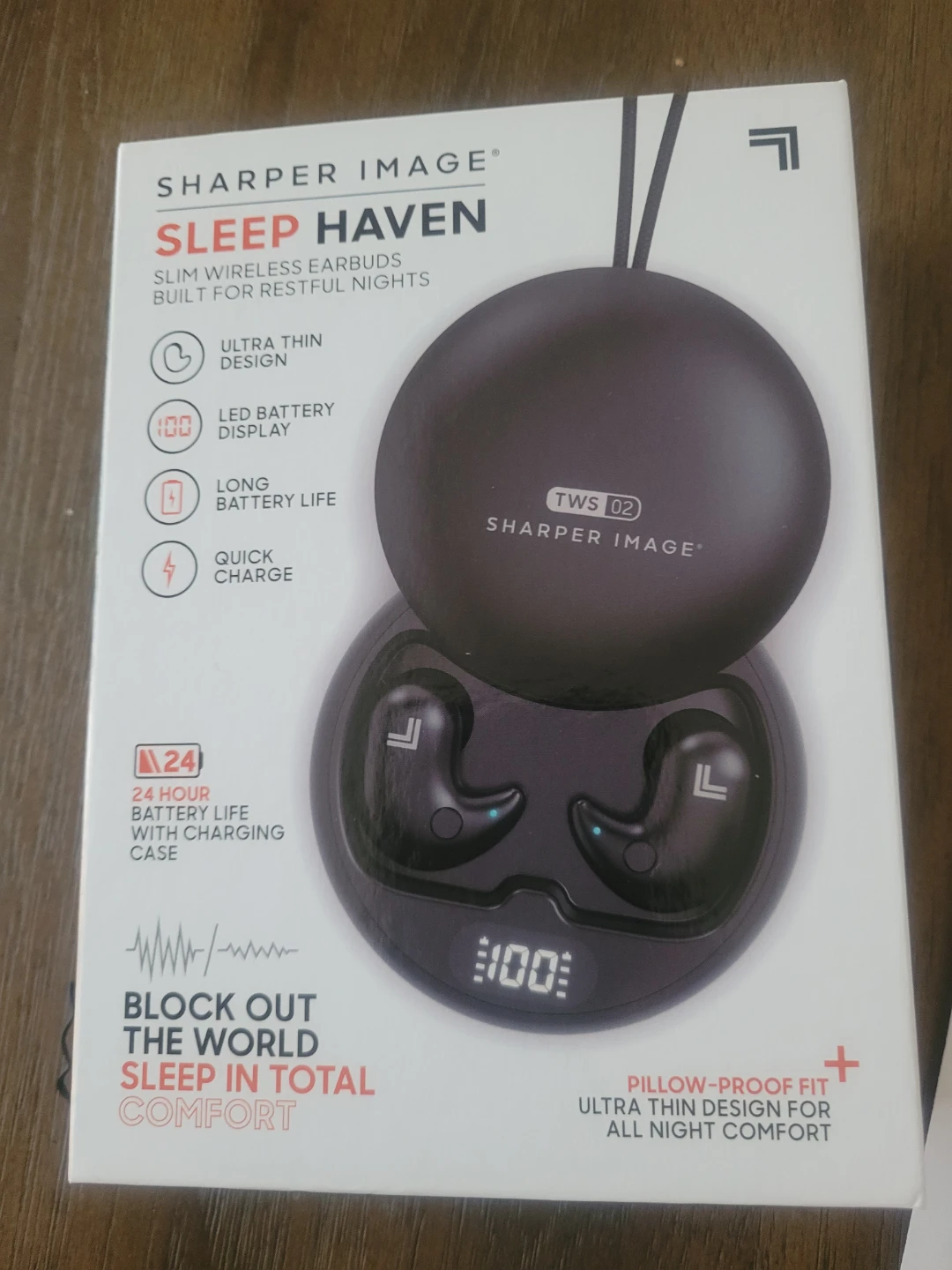 Sharper Image Sleep Haven Slim Wireless Earbuds