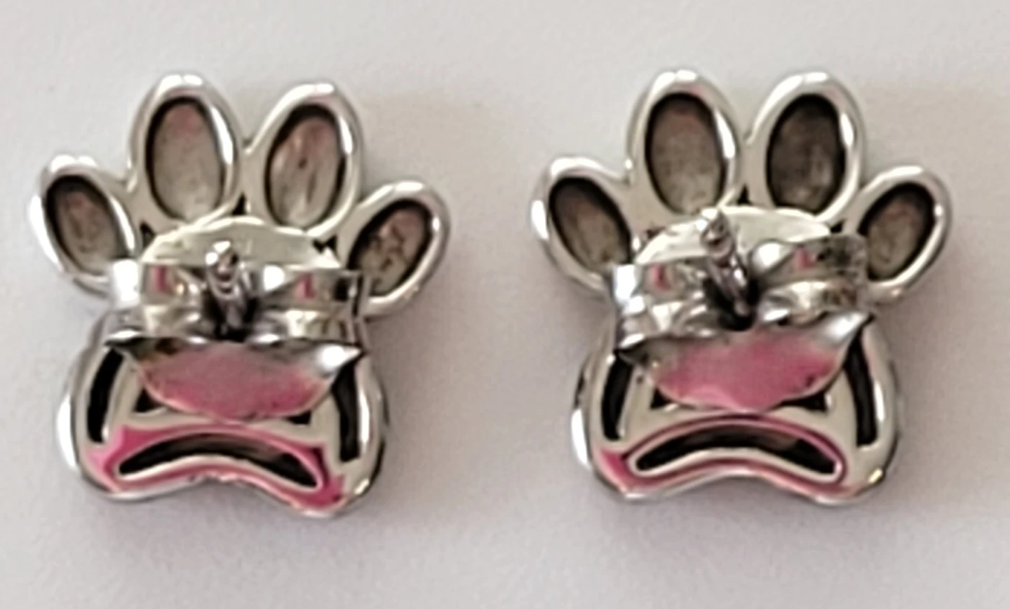 People's Paw Print Earrings Sterling Silver - photo 2