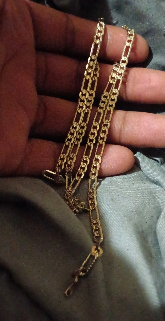 14k Gold Figaro Chain Necklace