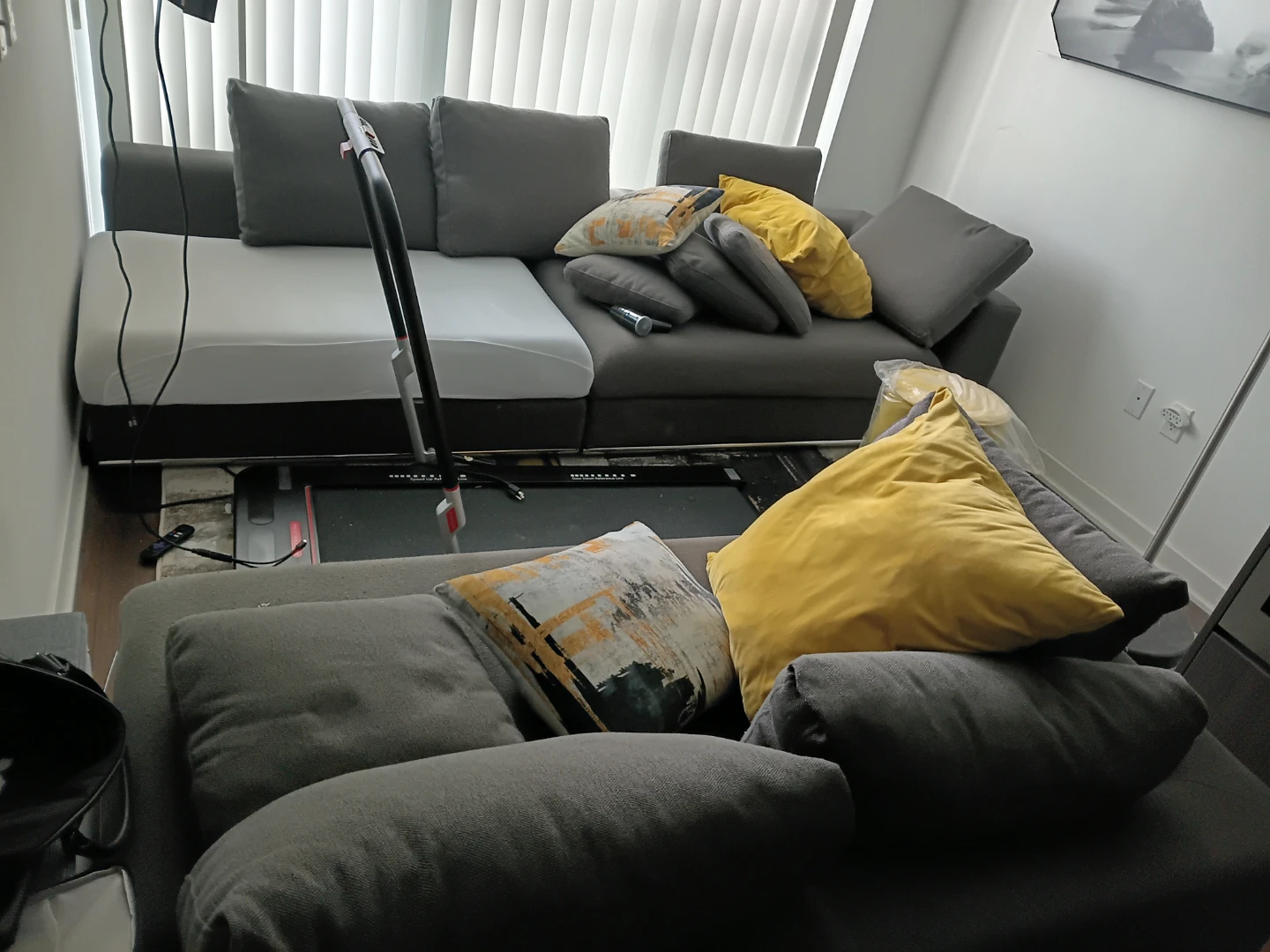Large Modular Grey Sectional Sofa