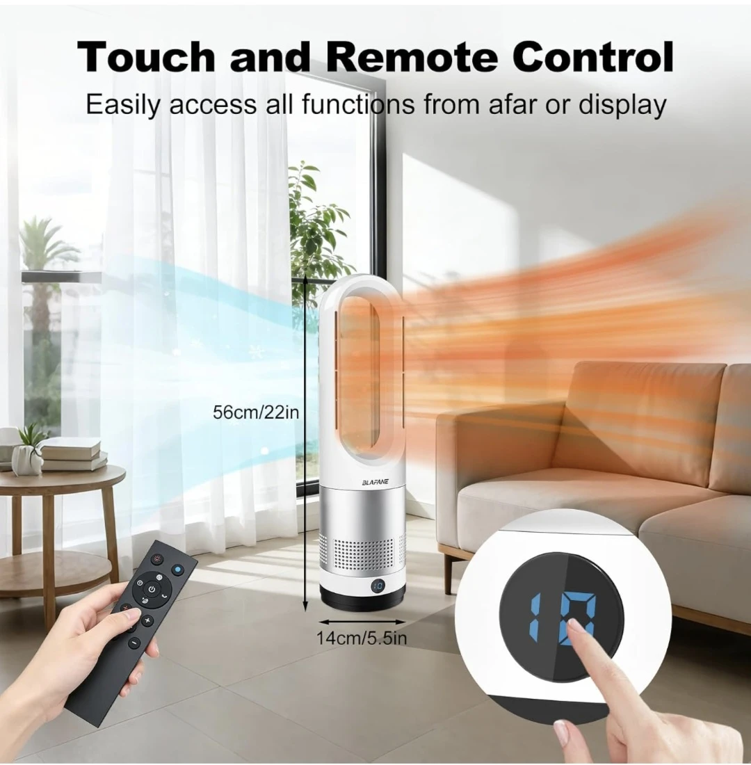BLAFANE 2-in-1 Bladeless Fan & Space Heater - photo 2