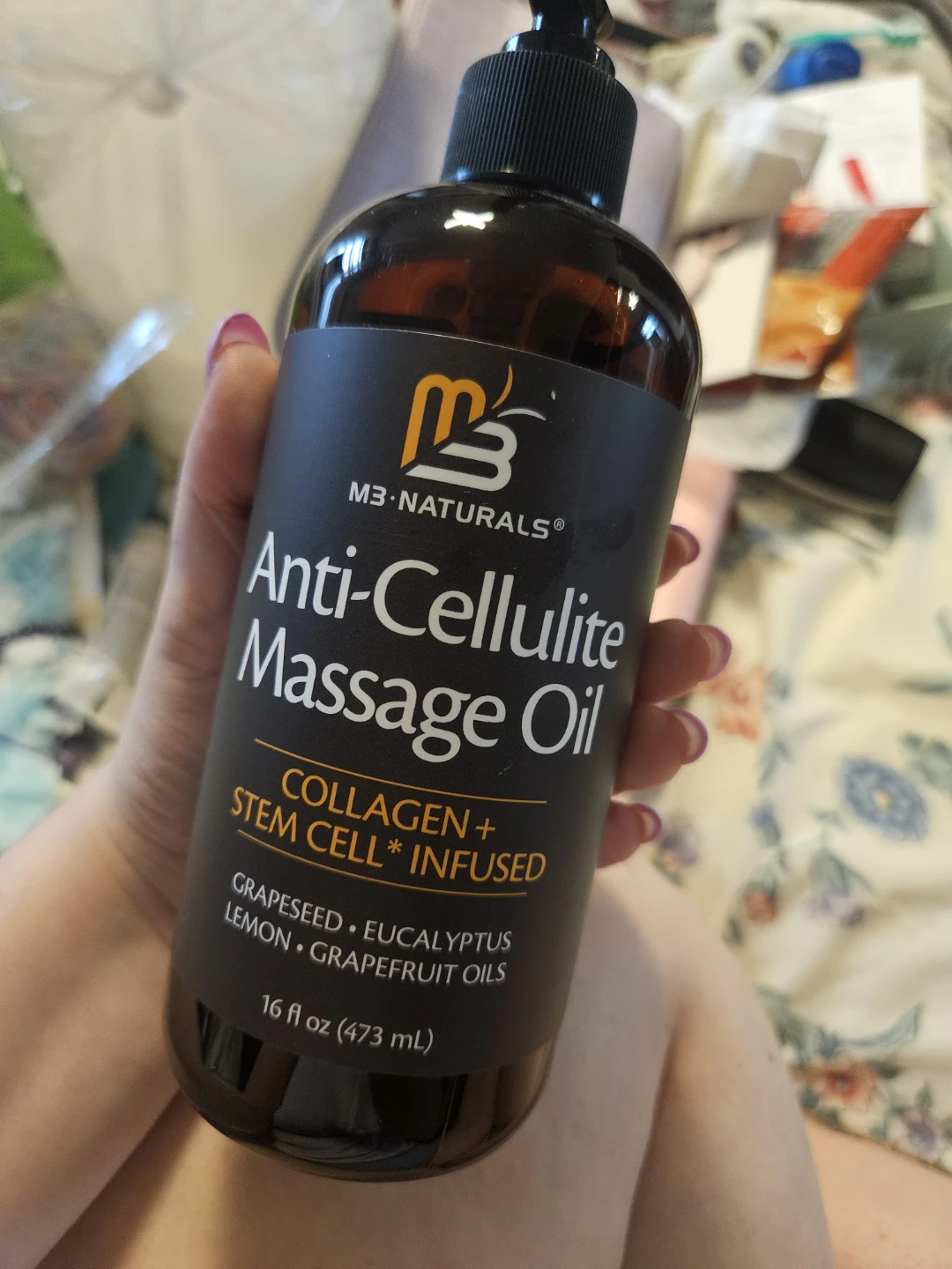M3 Naturals Anti-Cellulite Massage Oil 16 fl oz
