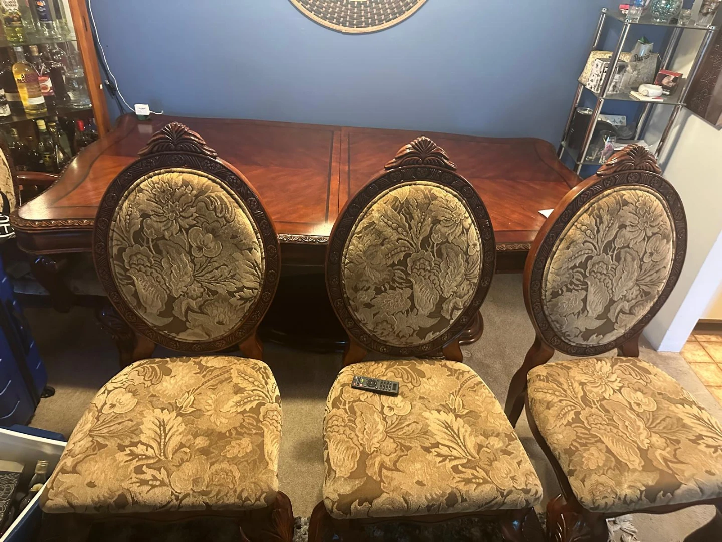 Formal Dining Table and Three Upholstered Chairs - photo 4