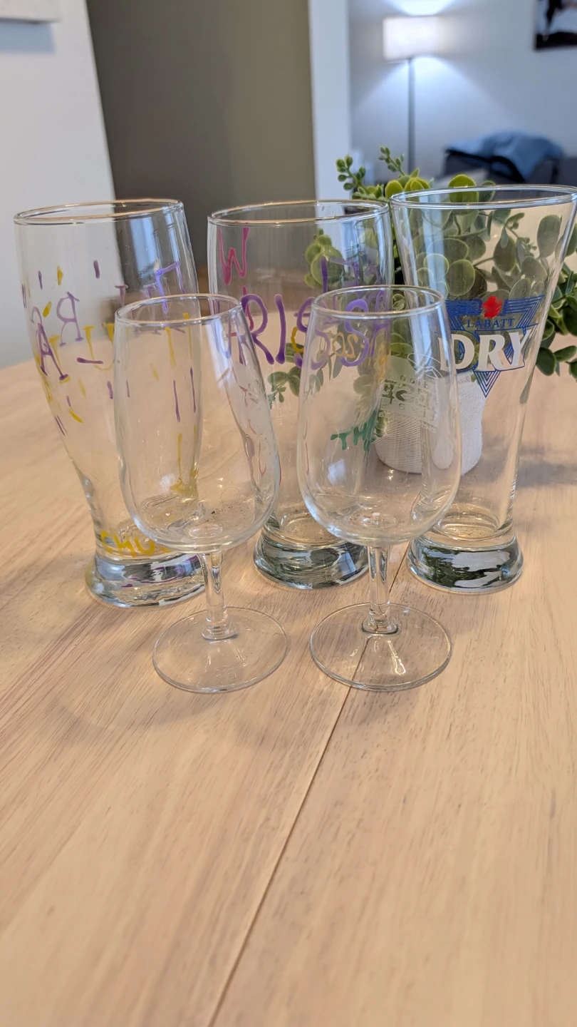 Assorted Beer and Wine Glasses