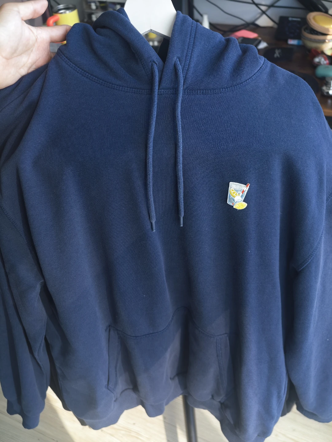 h&m Blue hoodie with diy patch - photo 3