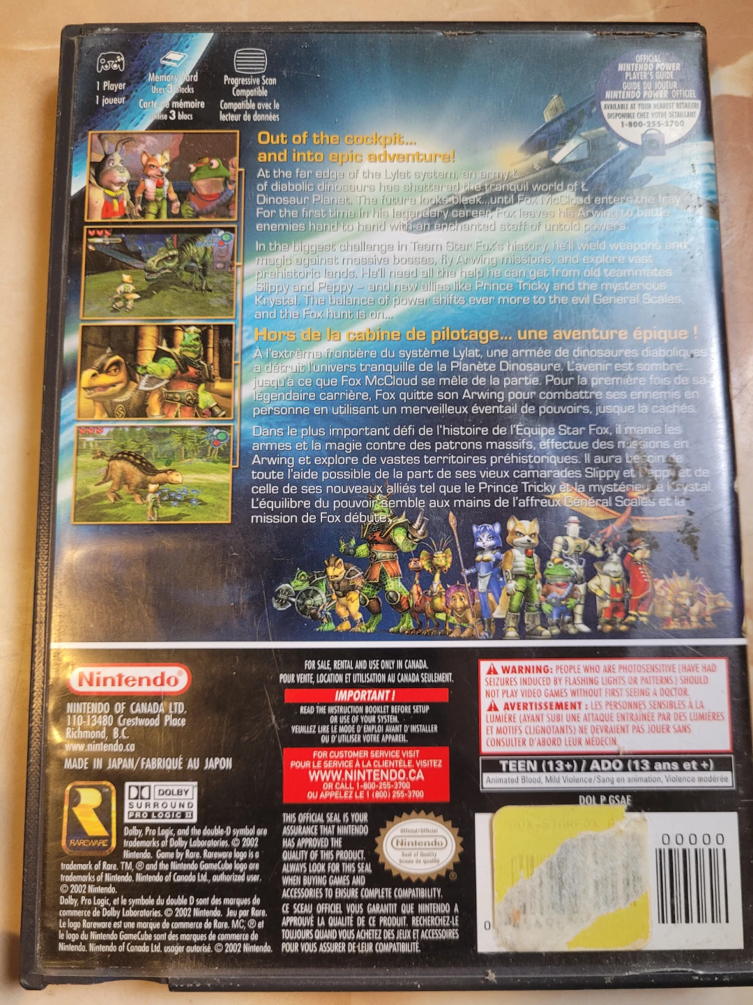 "STARFOX ADVENTURES" NINTENDO GAMECUBE - photo 3