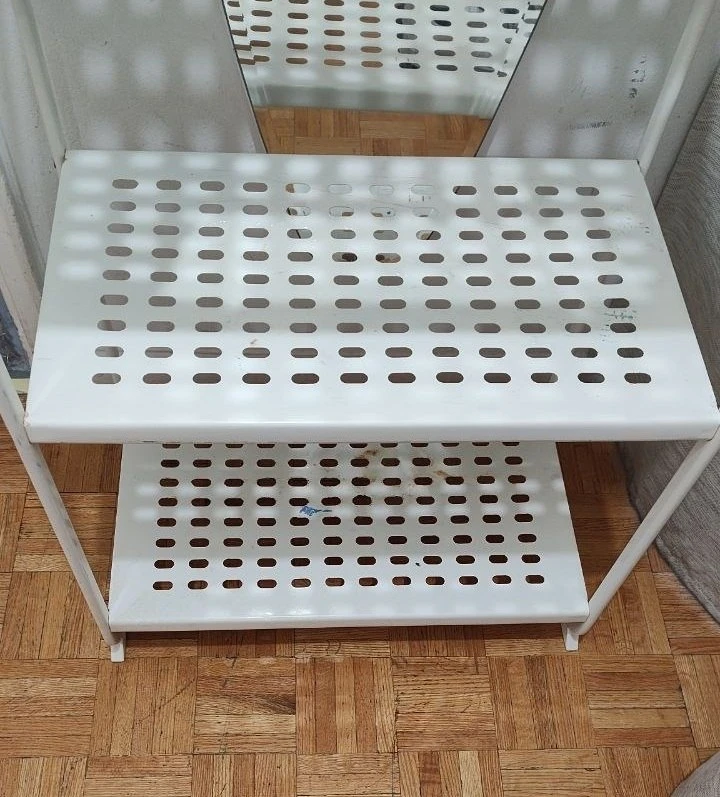 IKEA MULIG 3-Tier White Metal Shelving Unit - photo 5