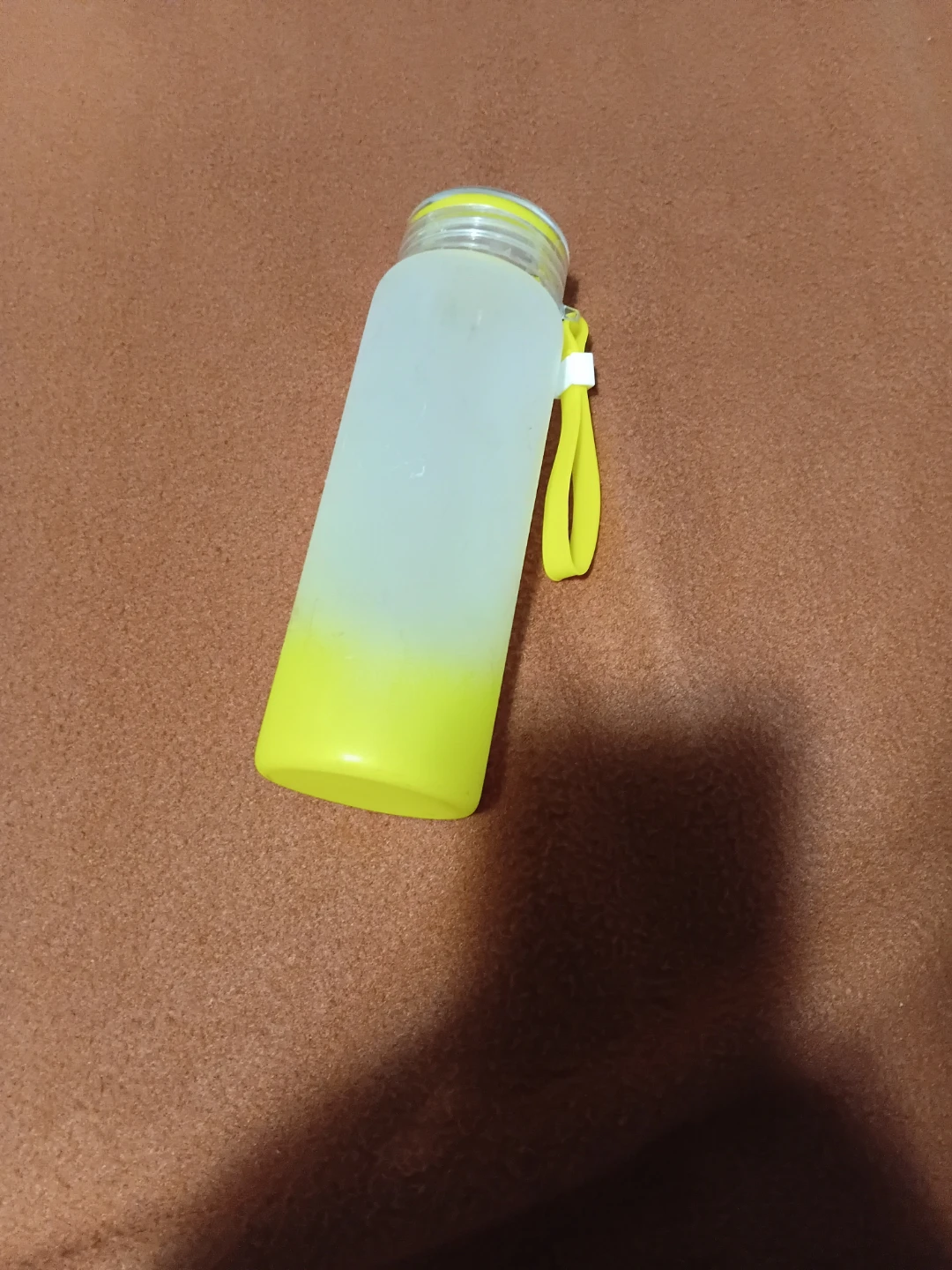 Yellow and Frosted Water Bottle
