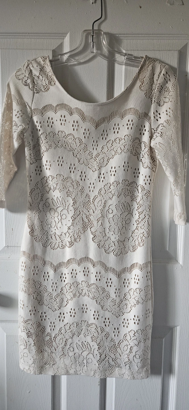 Cream Lace Dress