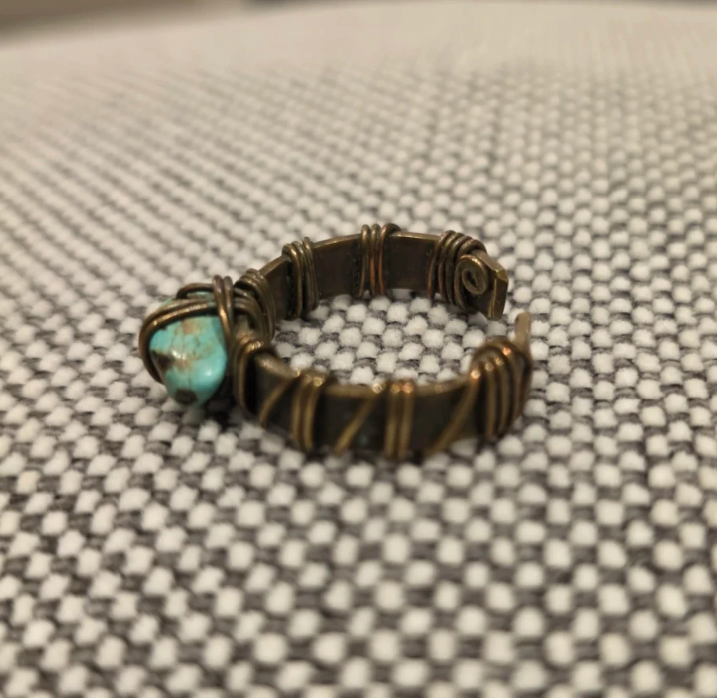 Wire-wrapped Turquoise Ring - photo 5