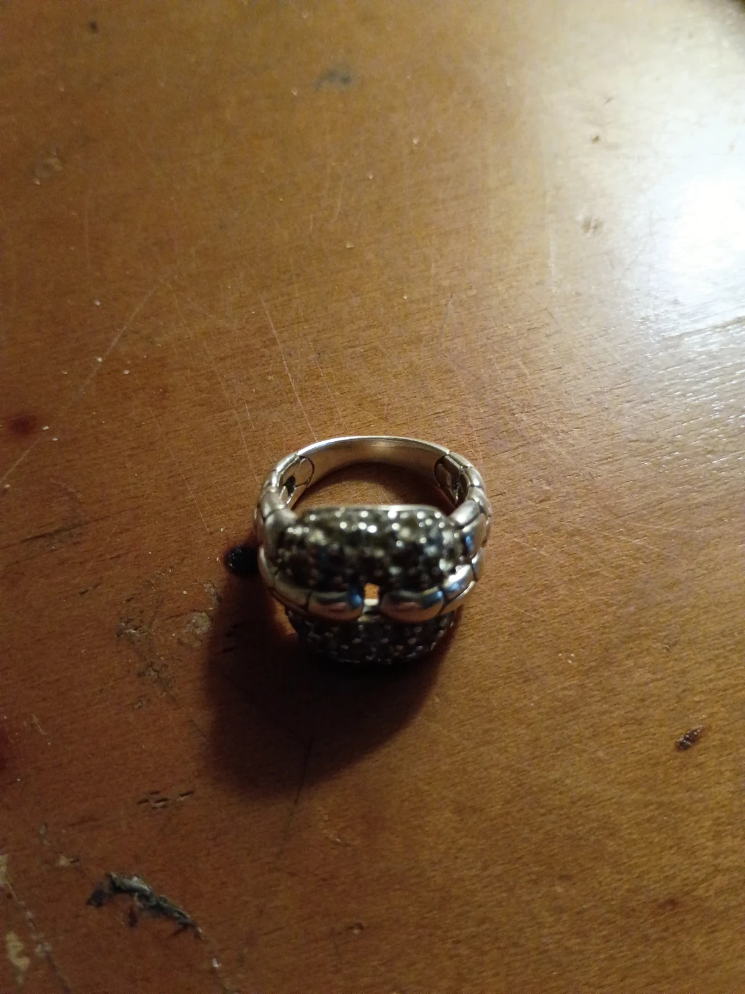 John Hardy Silver Pave Ring