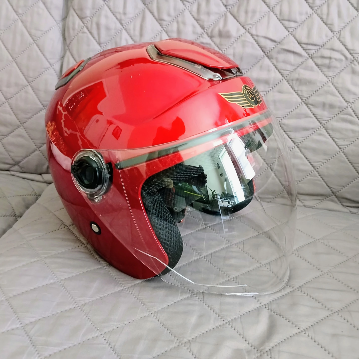 Red Fly Wing Motorcycle Helmet 🏈