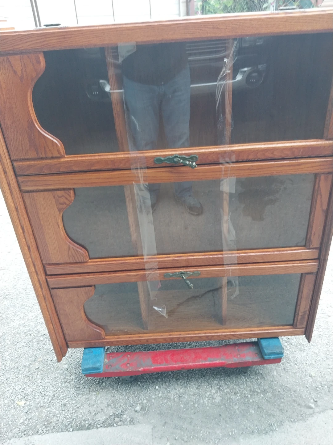 Vintage Oak Barrister Bookcase