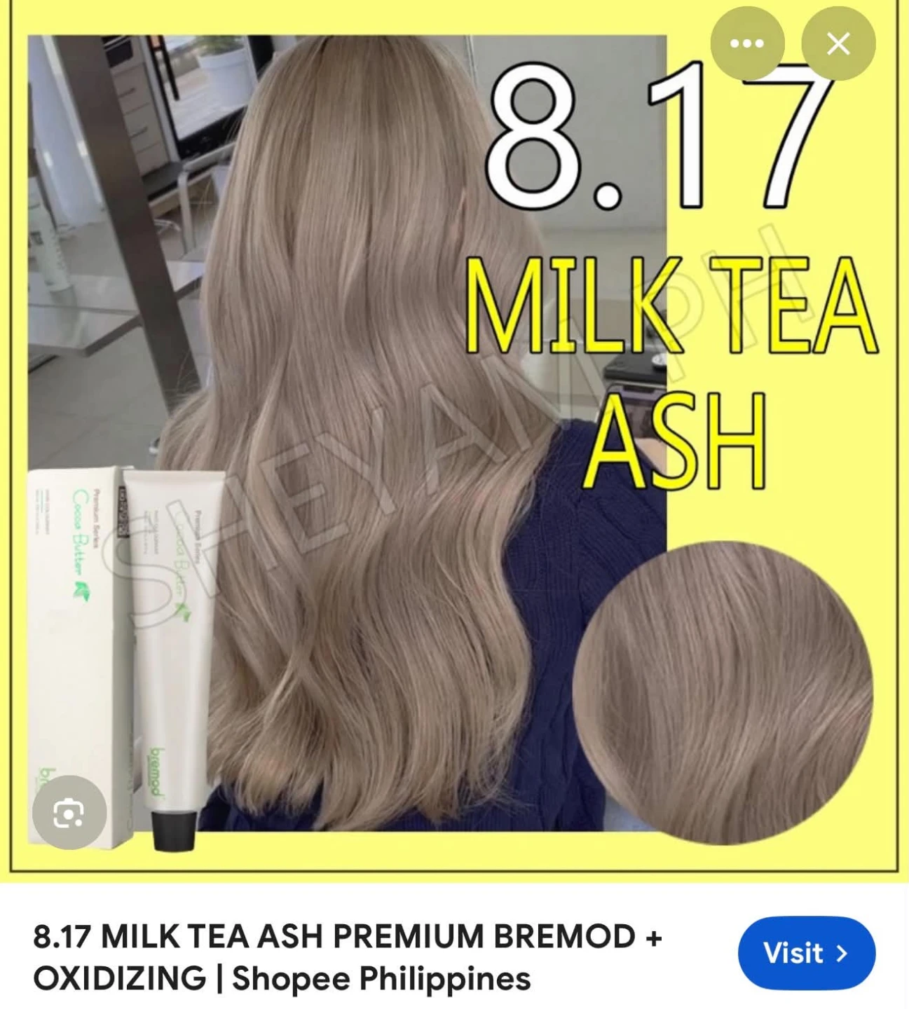 Bremod Premium Milk Tea Ash Hair Dye complete set Set - photo 2