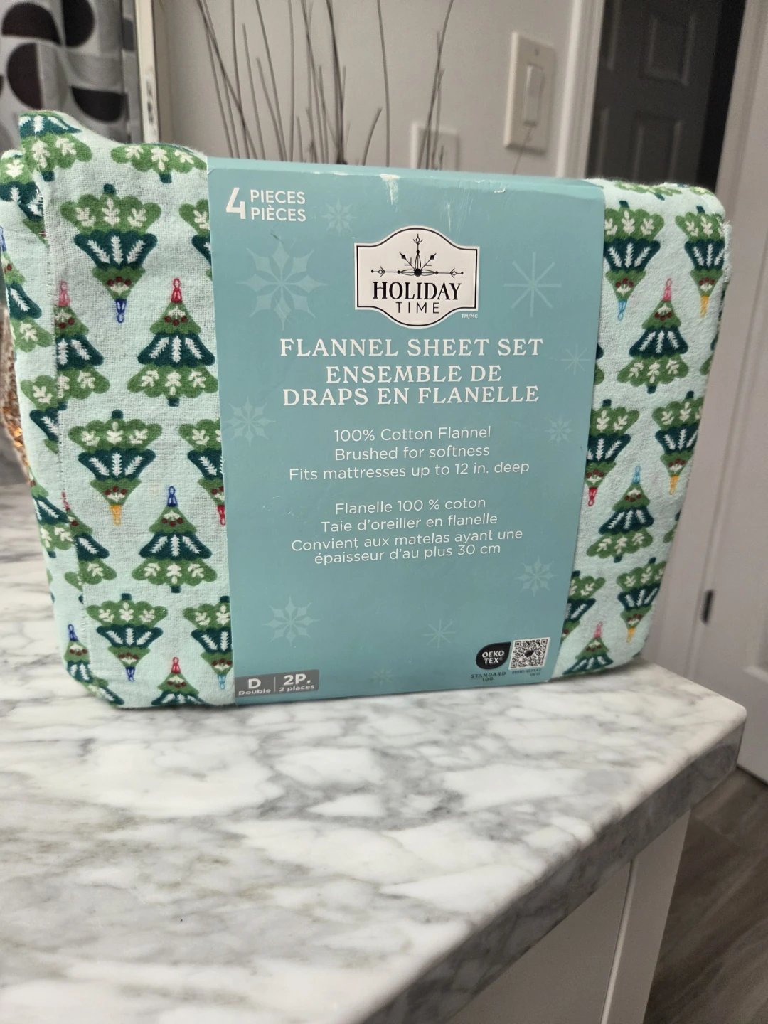 Holiday Time Double Flannel Sheet Set