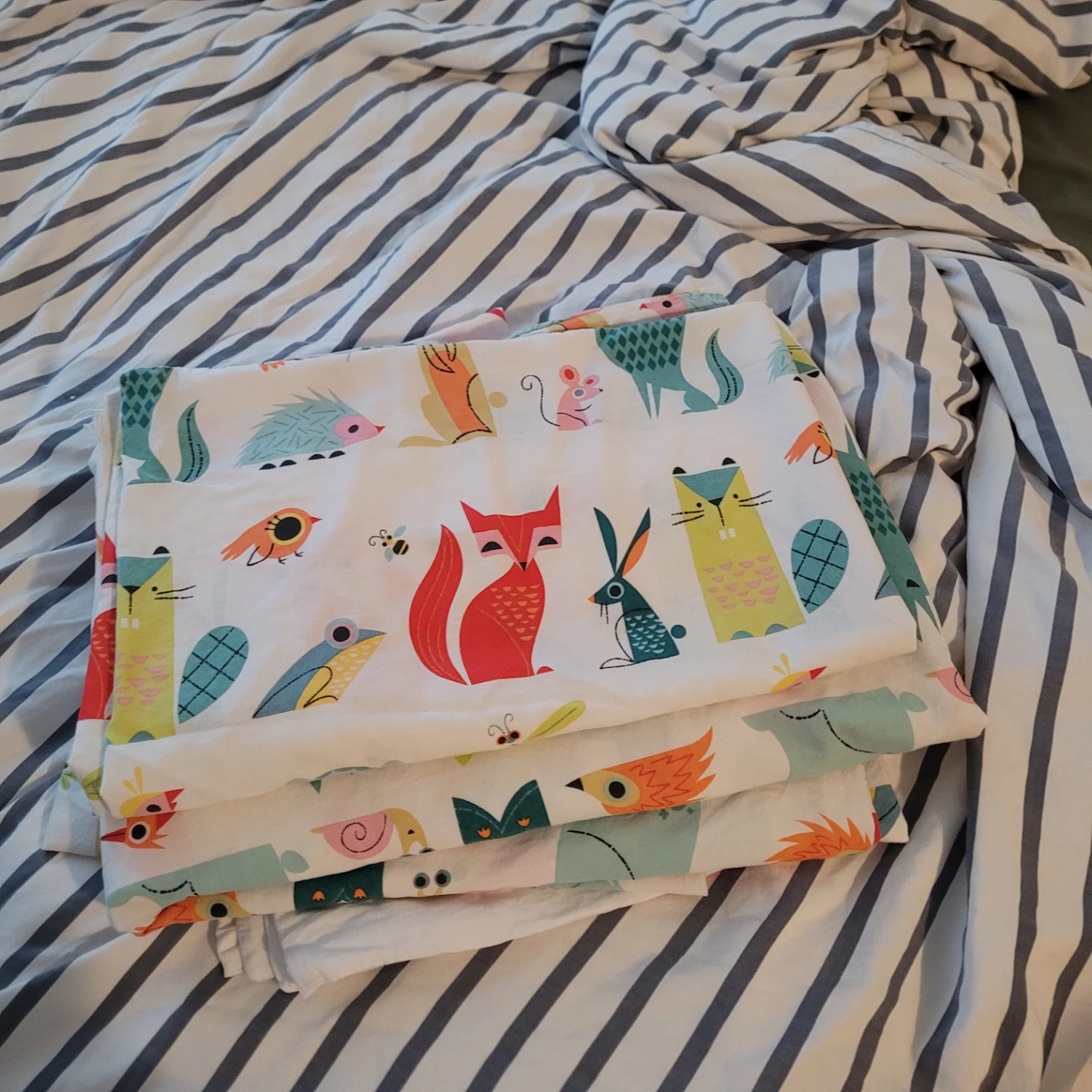 Ikea animal print twin duvet and pillow cover