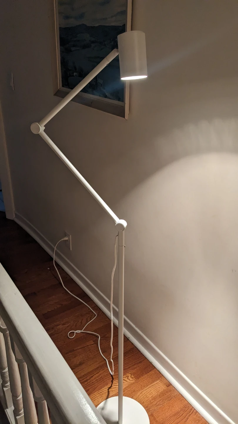 IKEA NYMANE LED floor lamp, white