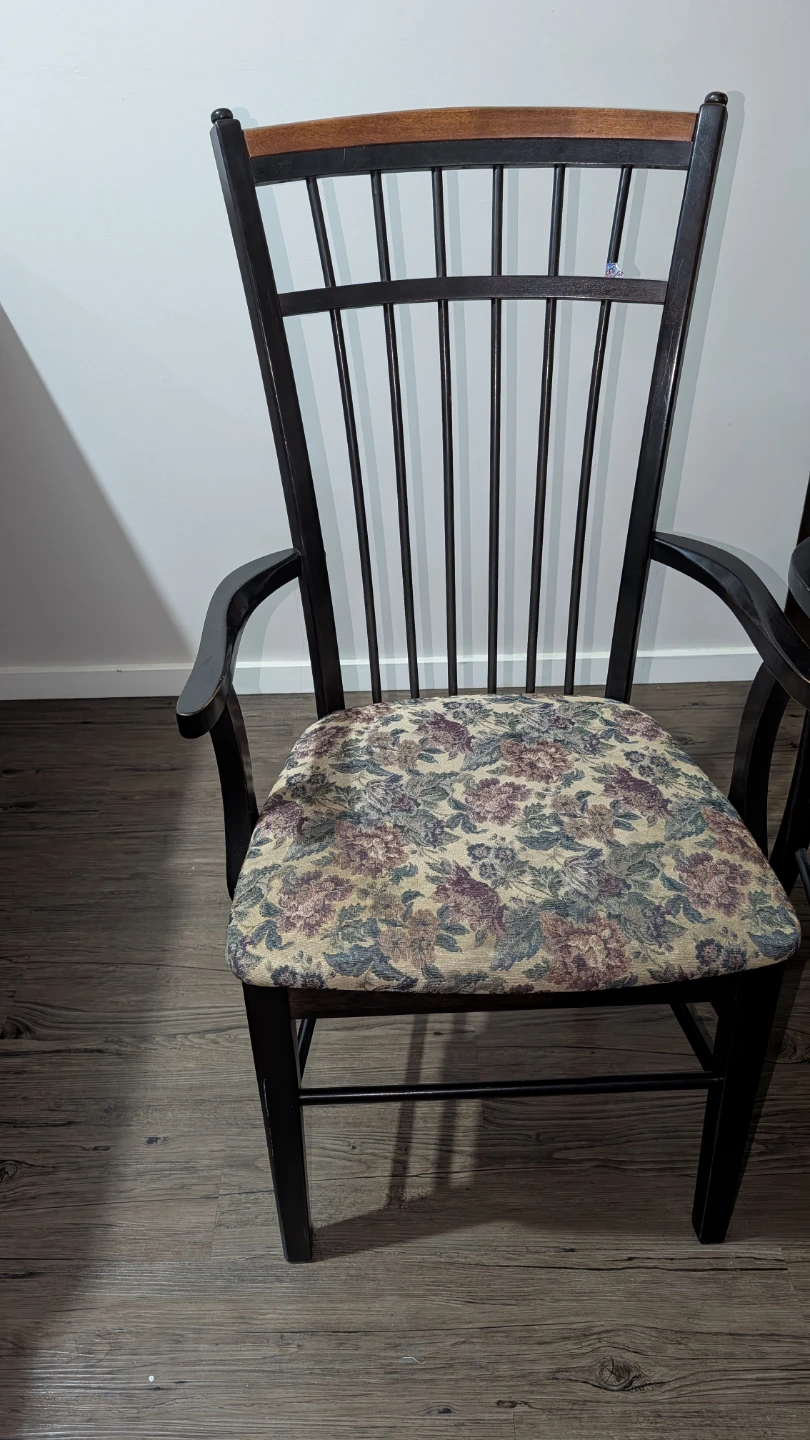 Set of 3 Wooden Dining Armchairs - photo 2