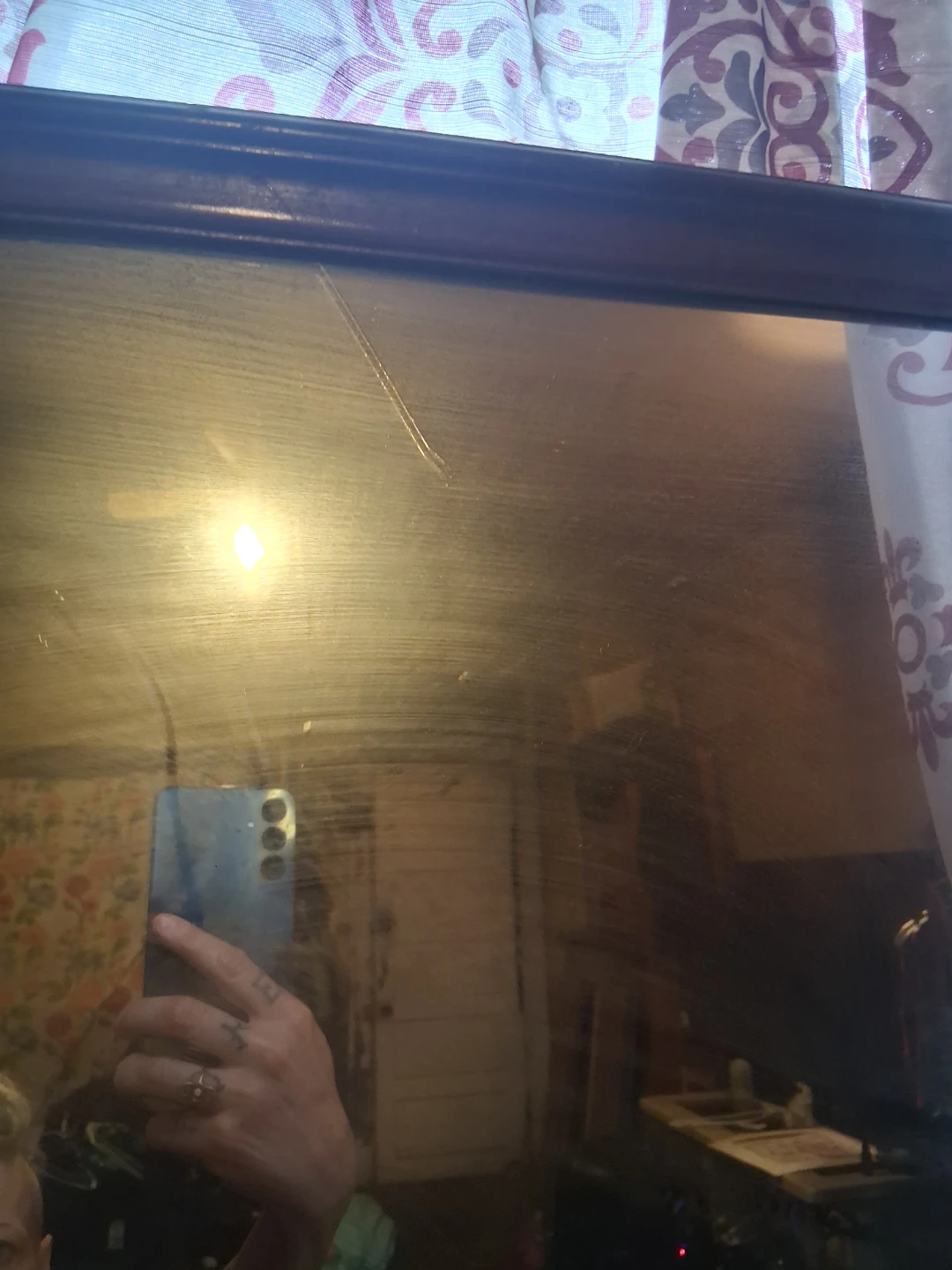 Large Wooden Frame Wall Mirror - photo 2