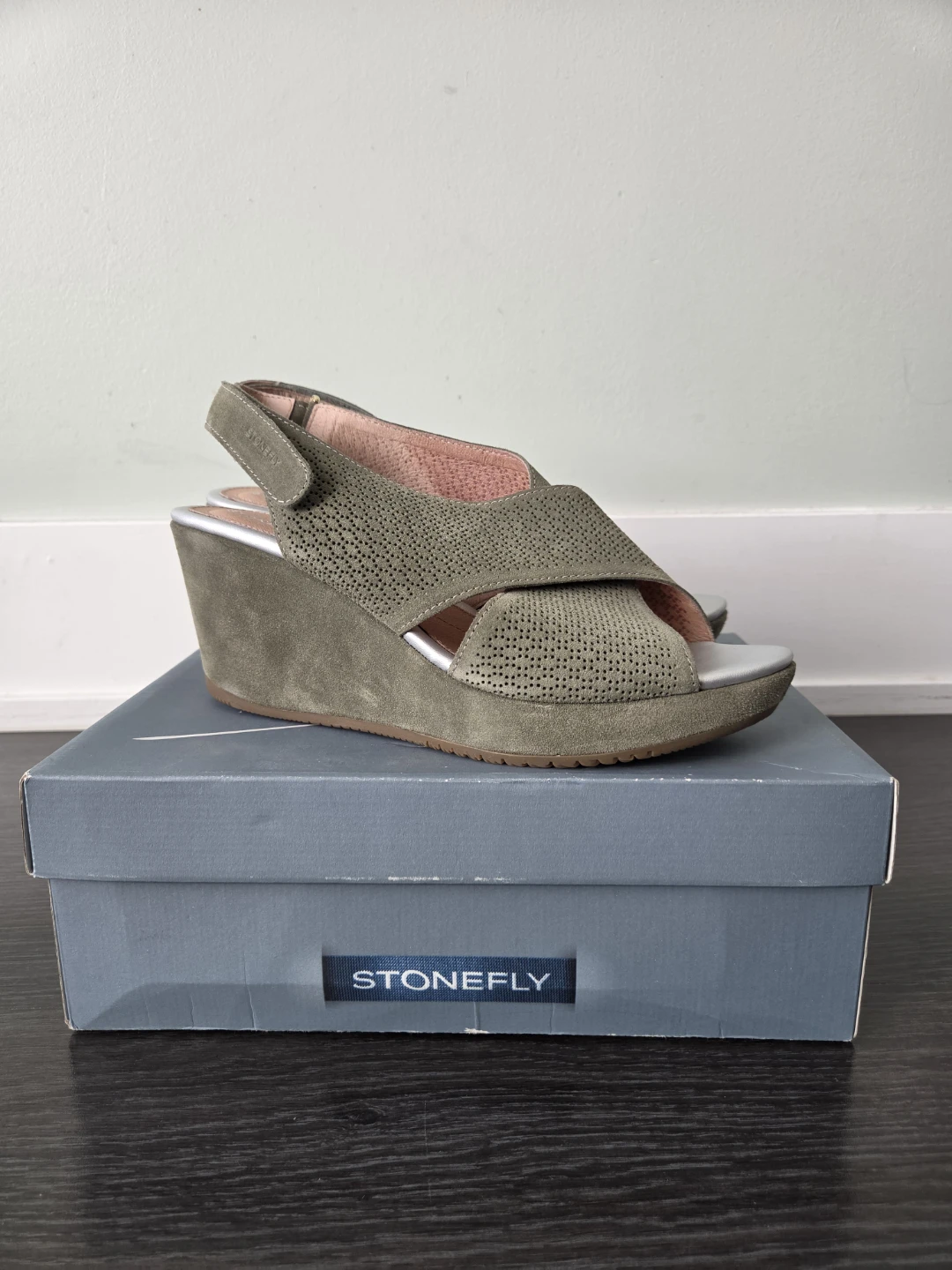Stonefly Marlene II Vetiver Green Sandals, Size 41