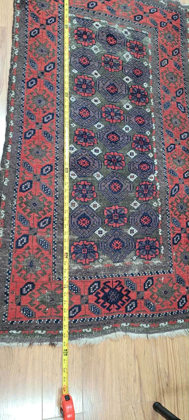 Antique 3 Woven Pattern Area Rug make an offer - photo 4