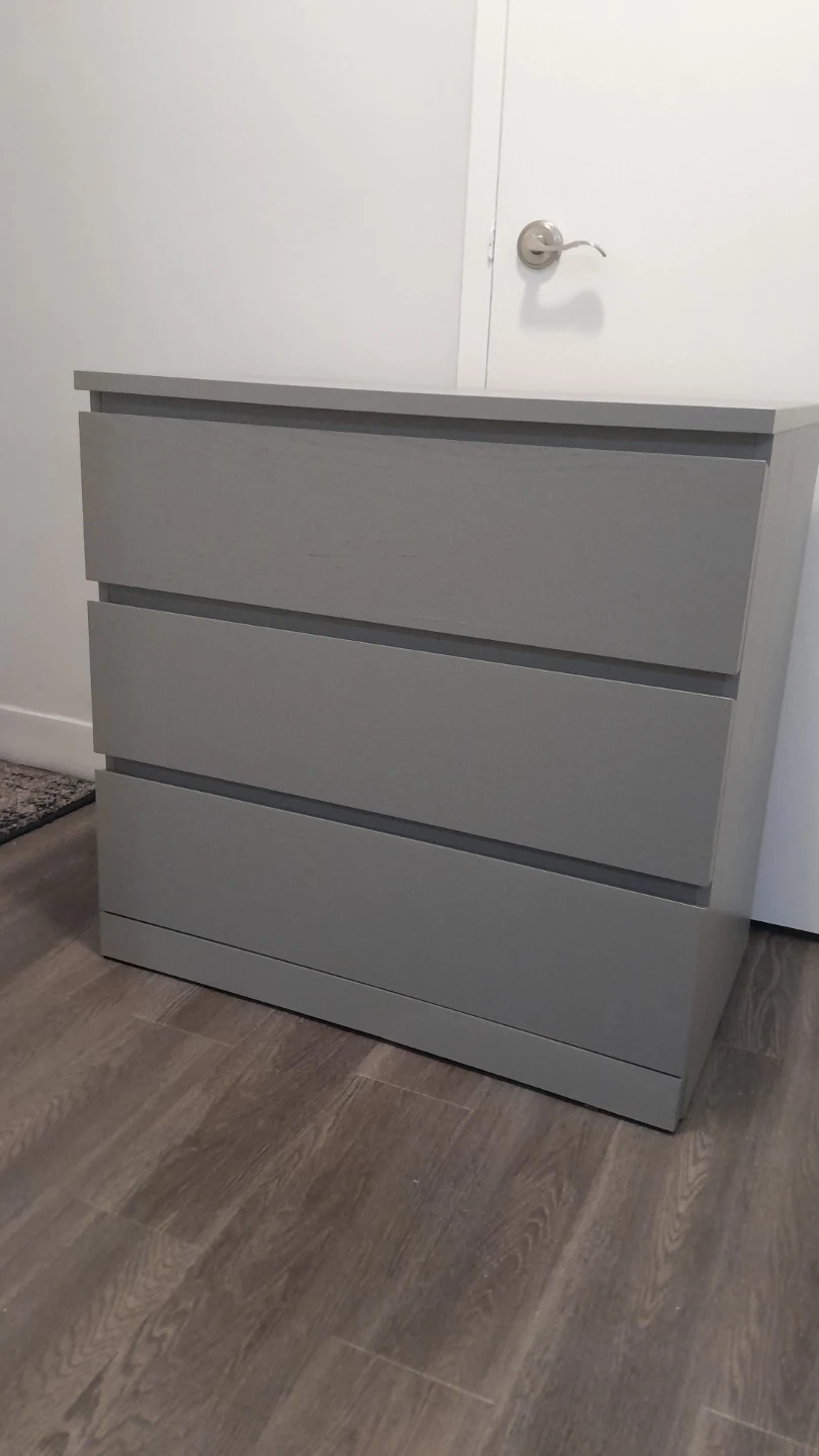 Grey 3-Drawer Dresser
