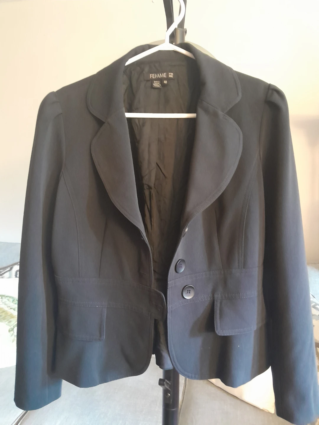 Femme Black Blazer Size 40