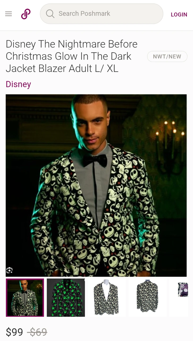 Disney The Night Before of Christmas Glow in the Dark Jacket - photo 2