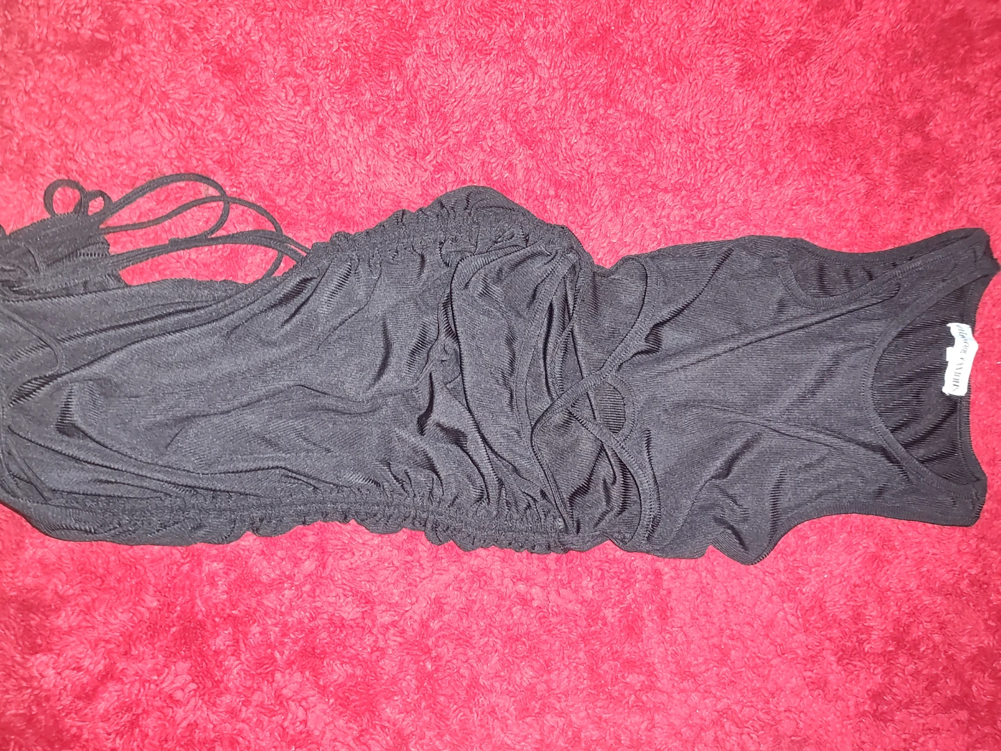 Almost Famous Black Ruched Dress - photo 2