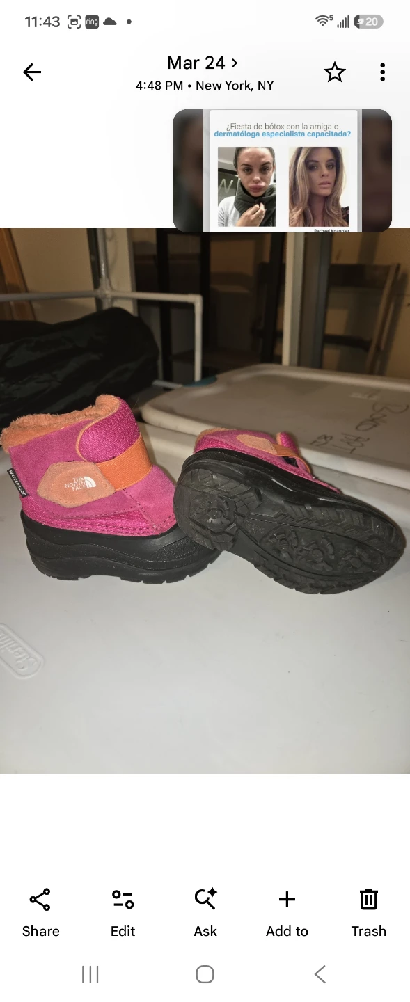 The North Face Pink Toddler Winter Boots Size 7 - photo 3