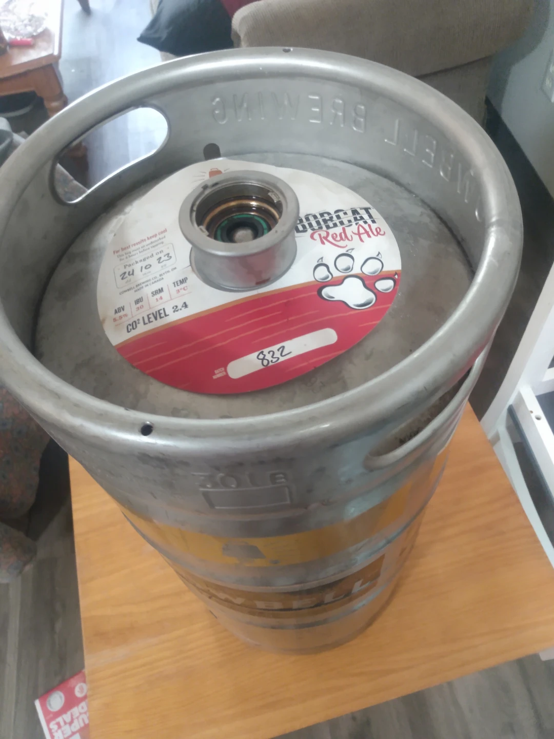 Cowbell Brewing Bobcat Red Ale Keg - photo 3
