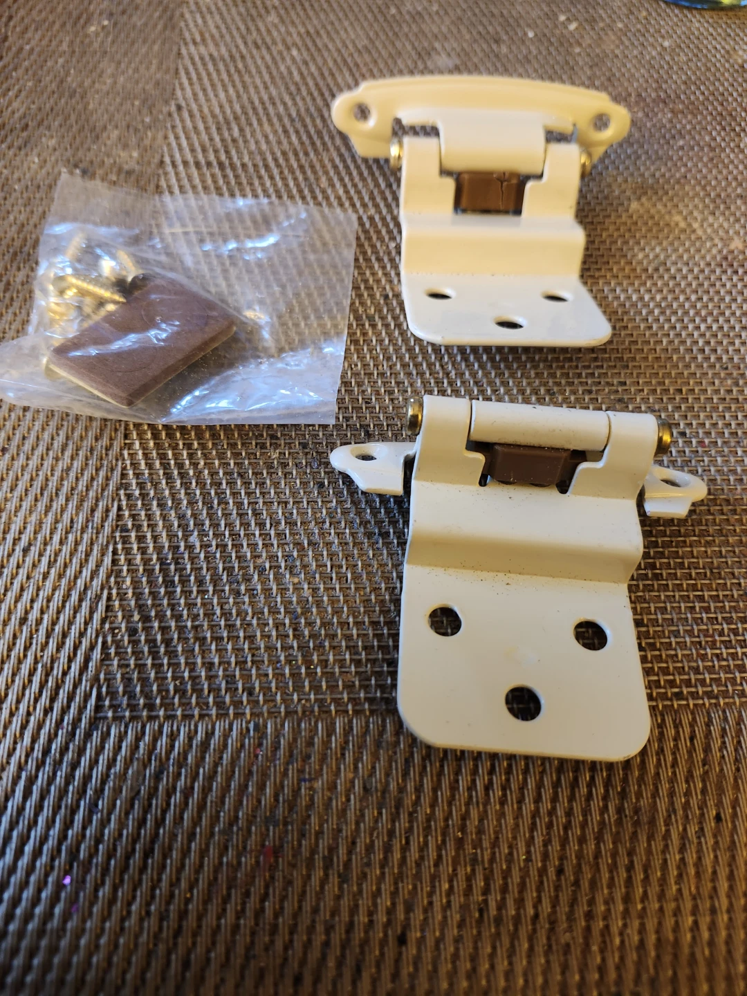 White Cabinet Hinges NEW 2 per package