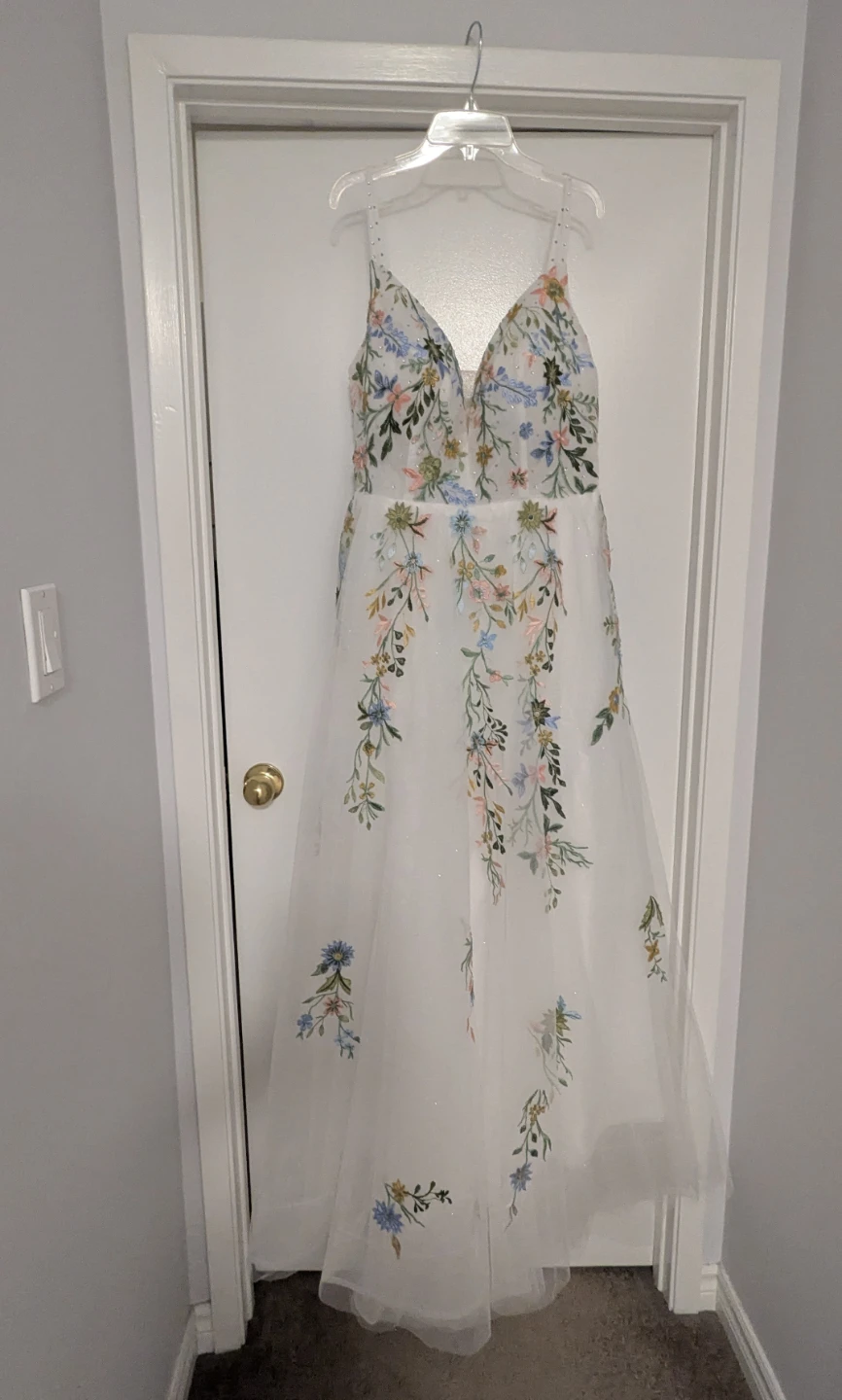 Floral Embroidered Wedding Dress