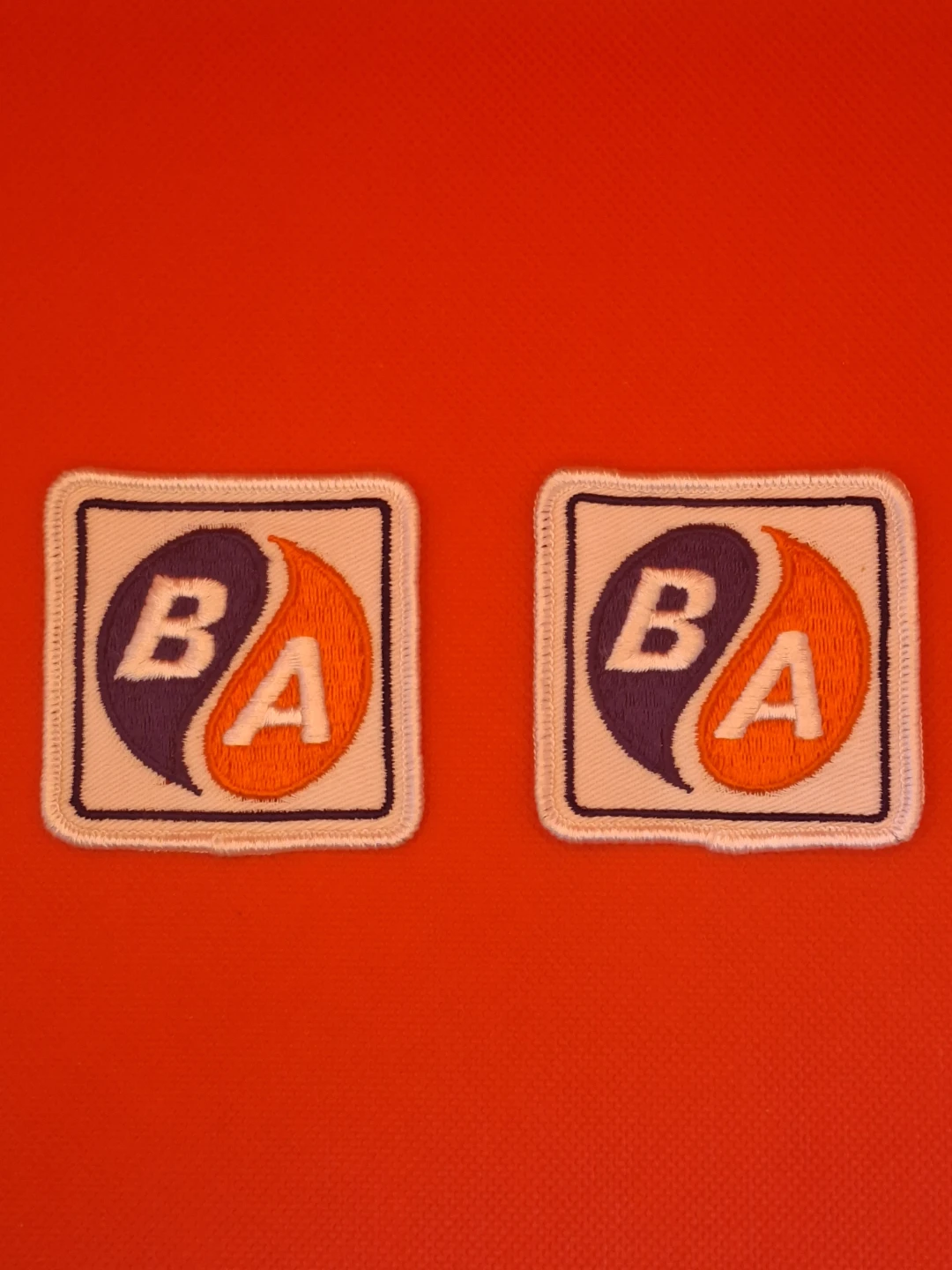 Vintage B/A Oil Gas Station Uniform Cloth Patches Pair - photo 2