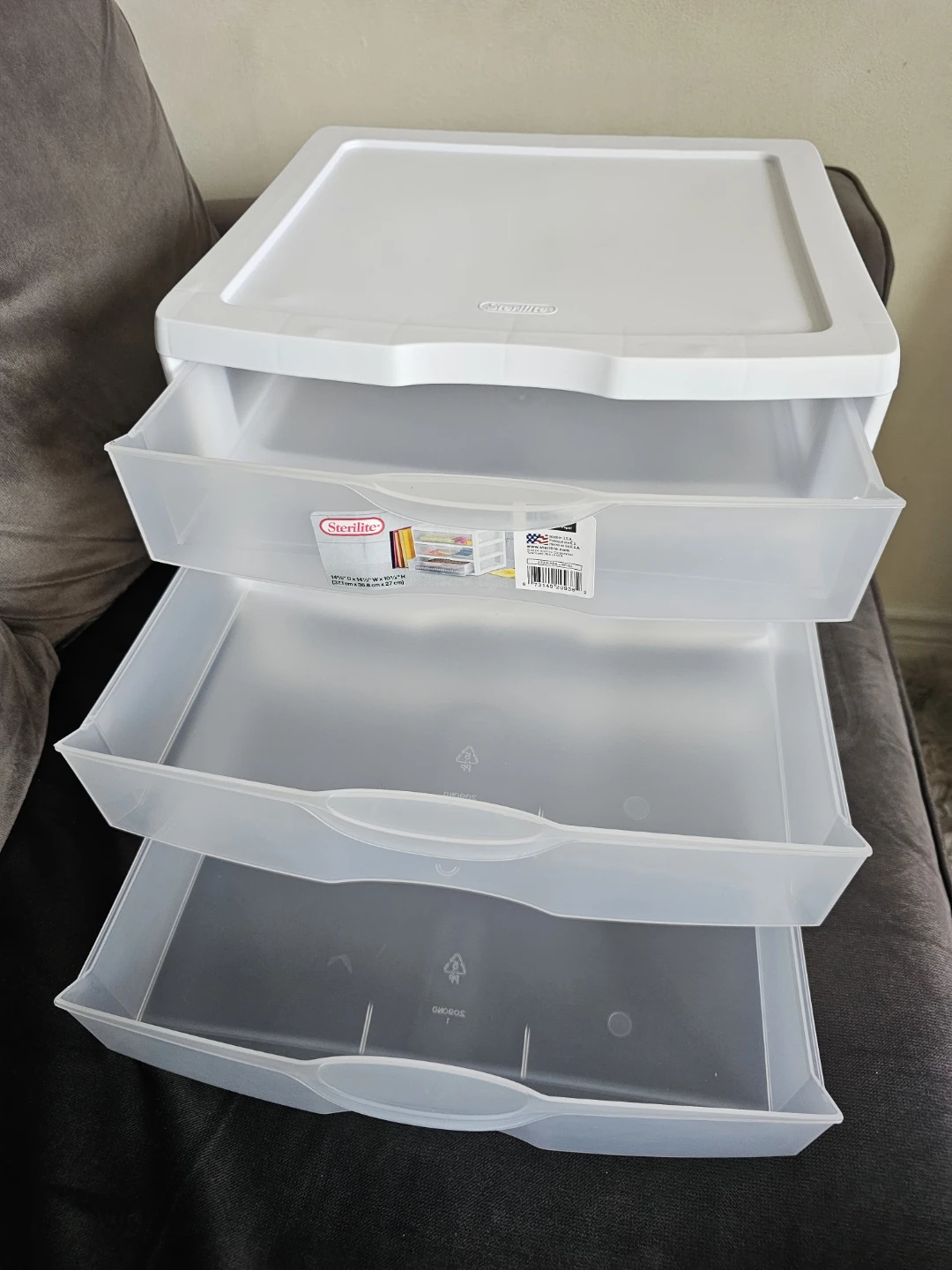 Sterilite 3-Drawer Wide Storage Unit, White 🏈 - photo 3