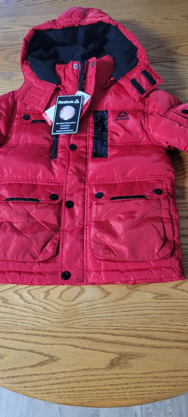 New Reebok Kids Red Winter Jacket sz 6 - photo 2