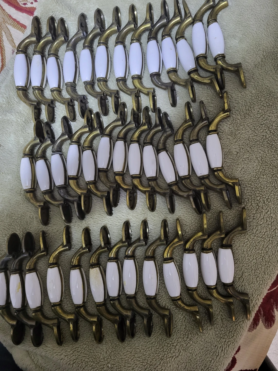 Ceramic and Brass Cabinet Handles - photo 2