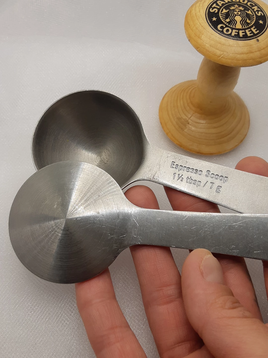 Starbucks Coffee wooden espresso tamper and espresso scoop set - photo 2
