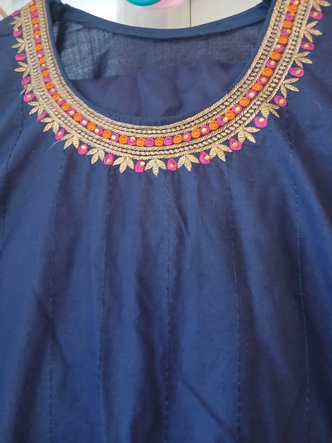 Embroidered Navy Salwar Kameez Set - photo 3