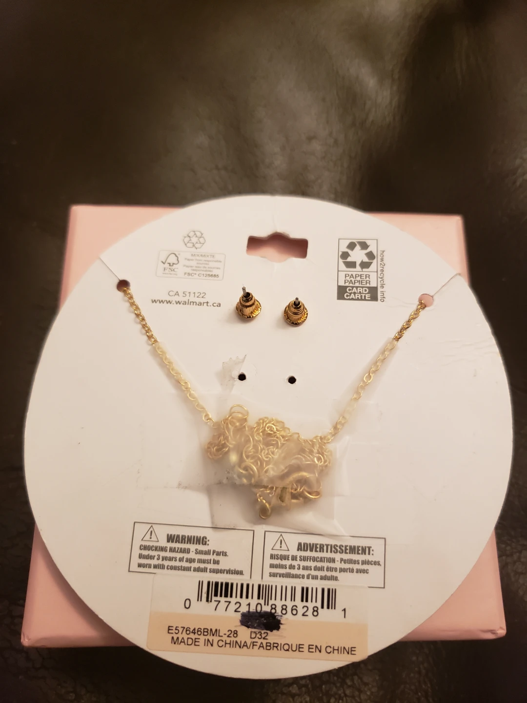 Time and Tru Letter B Necklace and Earring Set - photo 3