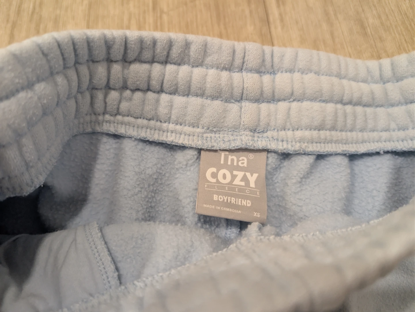Tna Cozy Fleece Boyfriend Shorts - Light Blue - photo 2