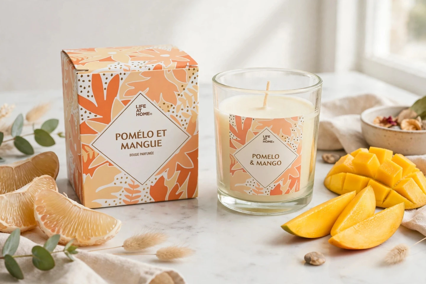 Life at Home Pomelo & Mango Scented Candle