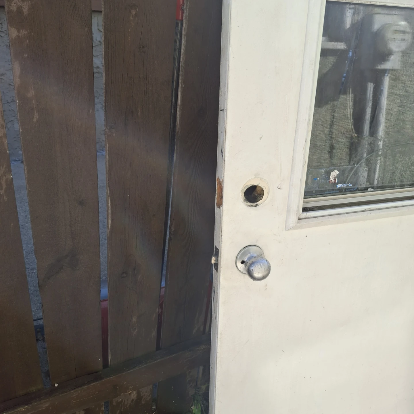 White exterior door with window *defect * - photo 4