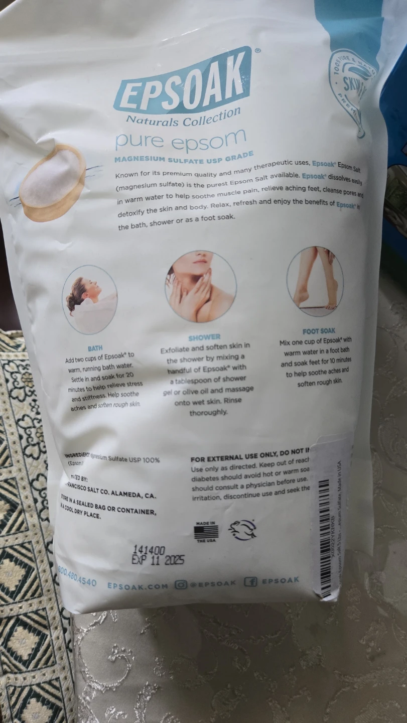 Epsoak Pure Epsom Salt 5 lbs - photo 2