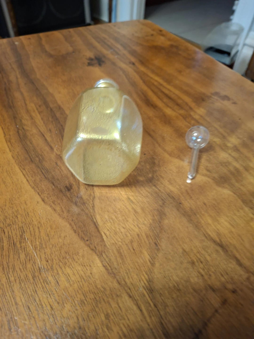 Vintage Gold Lustre Glass Perfume Bottle - photo 4