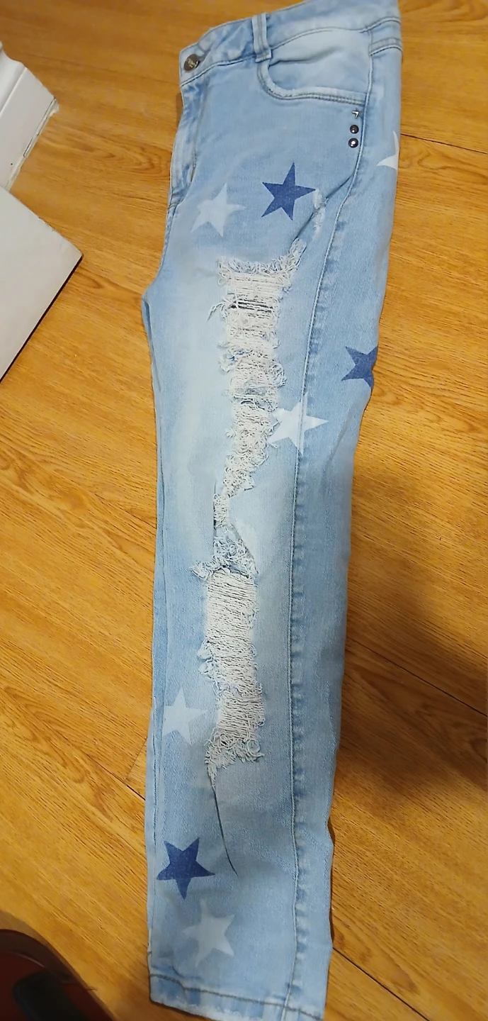 Signos Star Print Distressed Jeans - photo 5