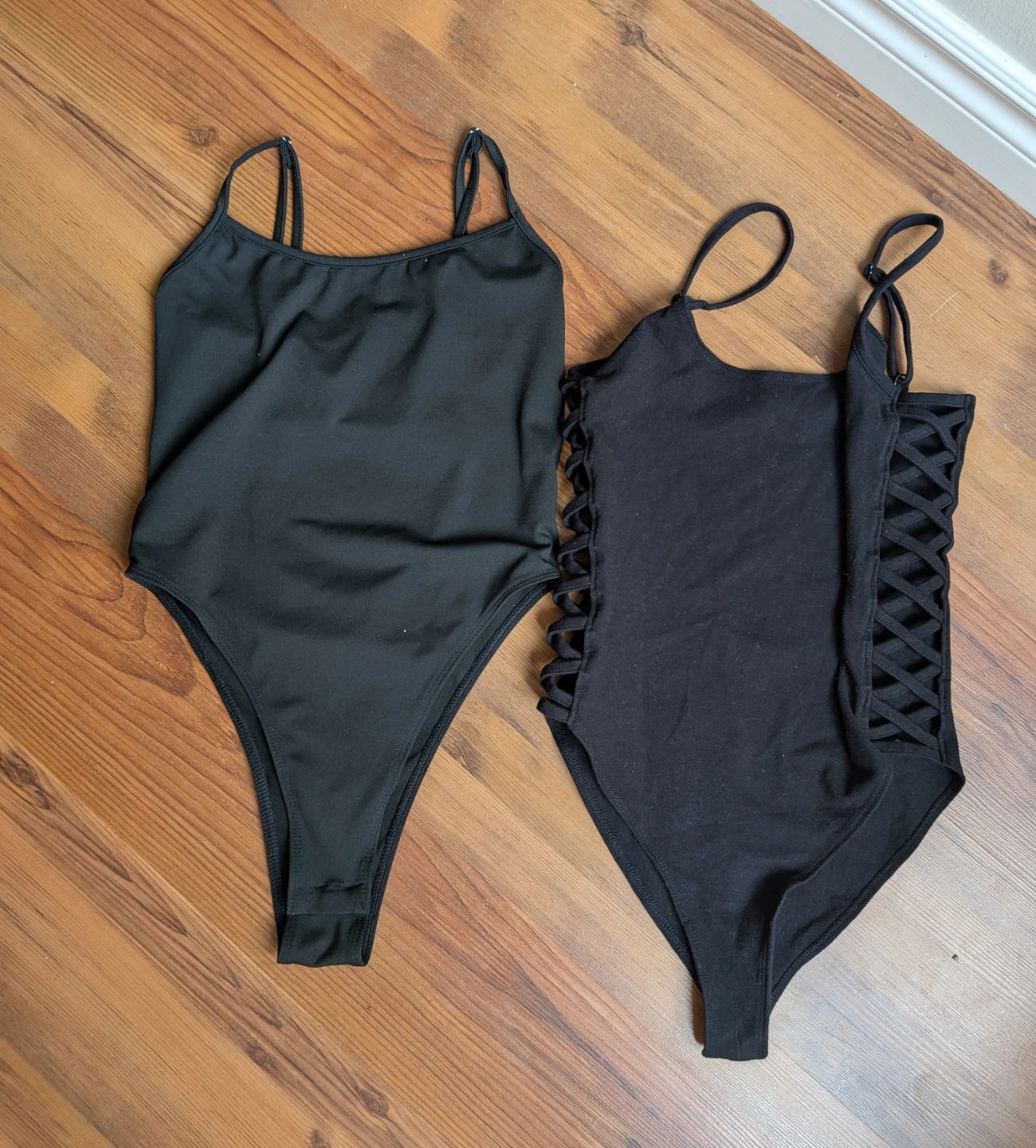 🏈Set of 2 Forever 21 Black Bodysuits - Small