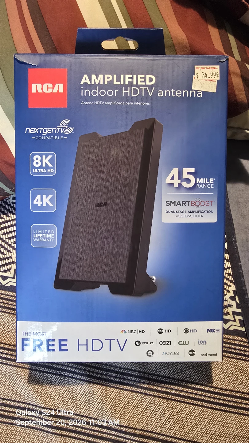 RCA Amplified Indoor HDTV Antenna